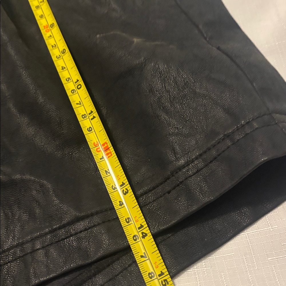 Free People Black High Waist Shorts SZ XL Roma Vegan Suede casual moto boho - Picture 9 of 13